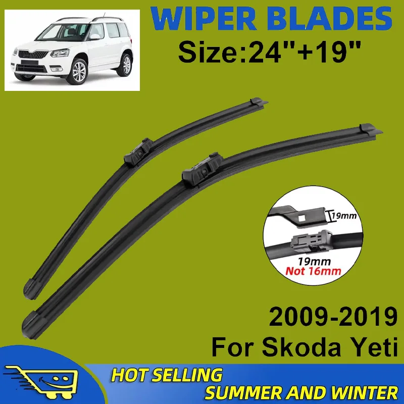 2PCS Wiper Blades Set Kit For Skoda Yeti 2009-2019 Front Windshield Brushes Windscreen Window Accessories
2PCS Wiper Blades Set Kit For Skoda Yeti 2009-2019 Front Windshield Brushes Windscreen Window Accessories