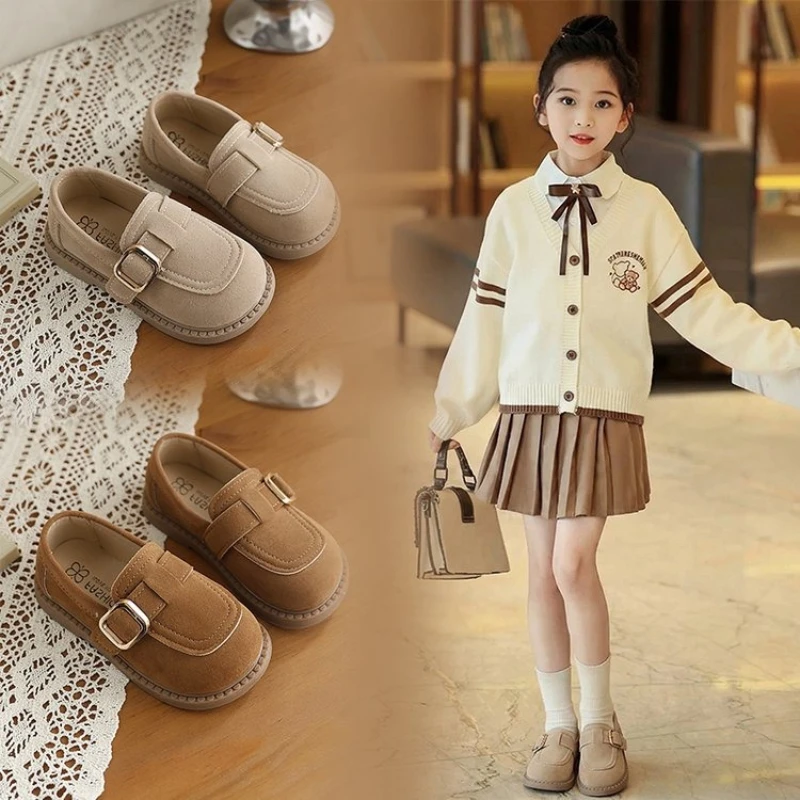 Kids Vintage Suede Loafers for Girls Soft Non-Slip Camel Khaki Casual Flats School Uniform Leather Shoes for Children Daily Wear
Kids Vintage Suede Loafers for Girls Soft Non-Slip Camel Khaki Casual Flats School Uniform Leather Shoes for Children Daily Wear