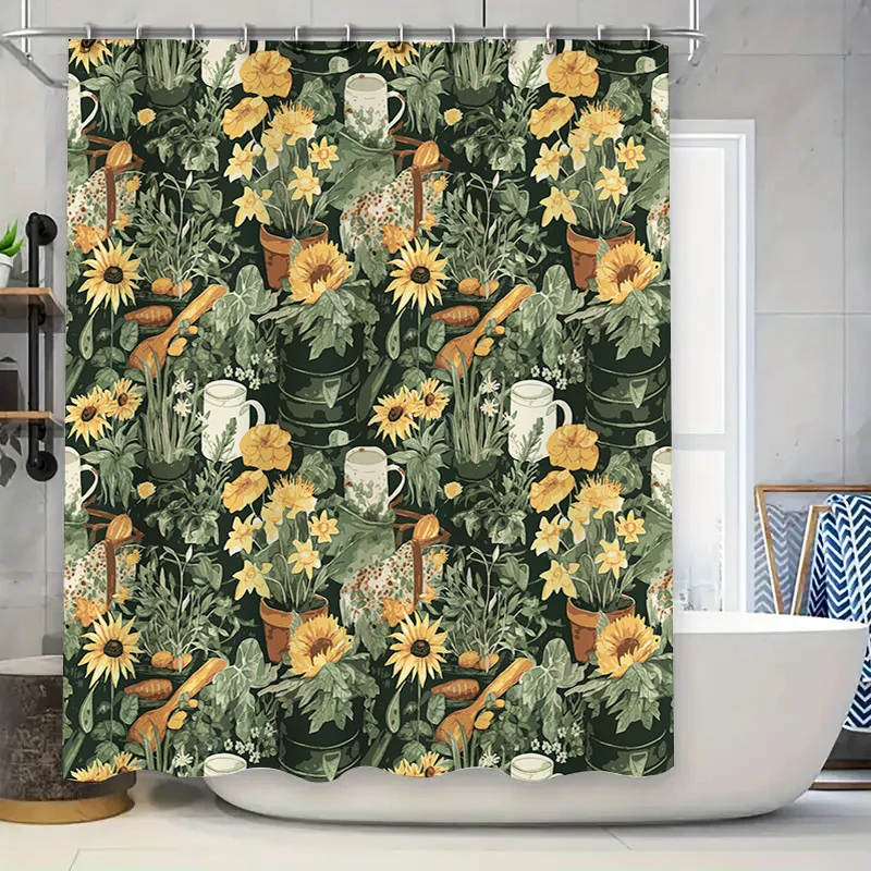Vintage Garden Shower Curtain Floral Print Home Decor Bathroom Accessories Waterproof Fabric for Bathtub Green Yellow Sunflowers
Vintage Garden Shower Curtain Floral Print Home Decor Bathroom Accessories Waterproof Fabric for Bathtub Green Yellow Sunflowers
