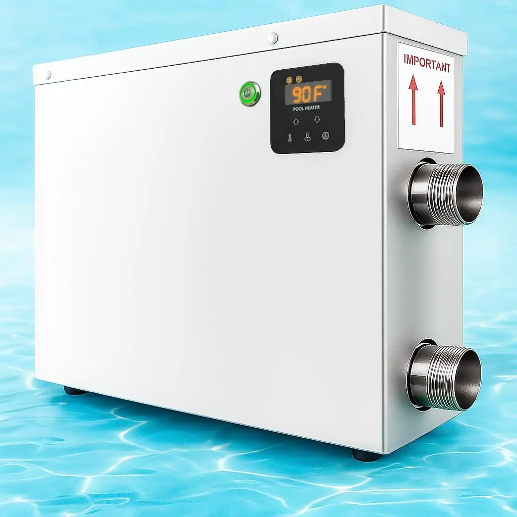 Electric Pool Heater for Inground & Above Ground Pools 11KW 220V, Hot Tub Heaters with Digital Touch Screen, SPA Water Thermostat Swimming Pool Warmer
Electric Pool Heater for Inground & Above Ground Pools 11KW 220V, Hot Tub Heaters with Digital Touch Screen, SPA Water Thermostat Swimming Pool Warmer