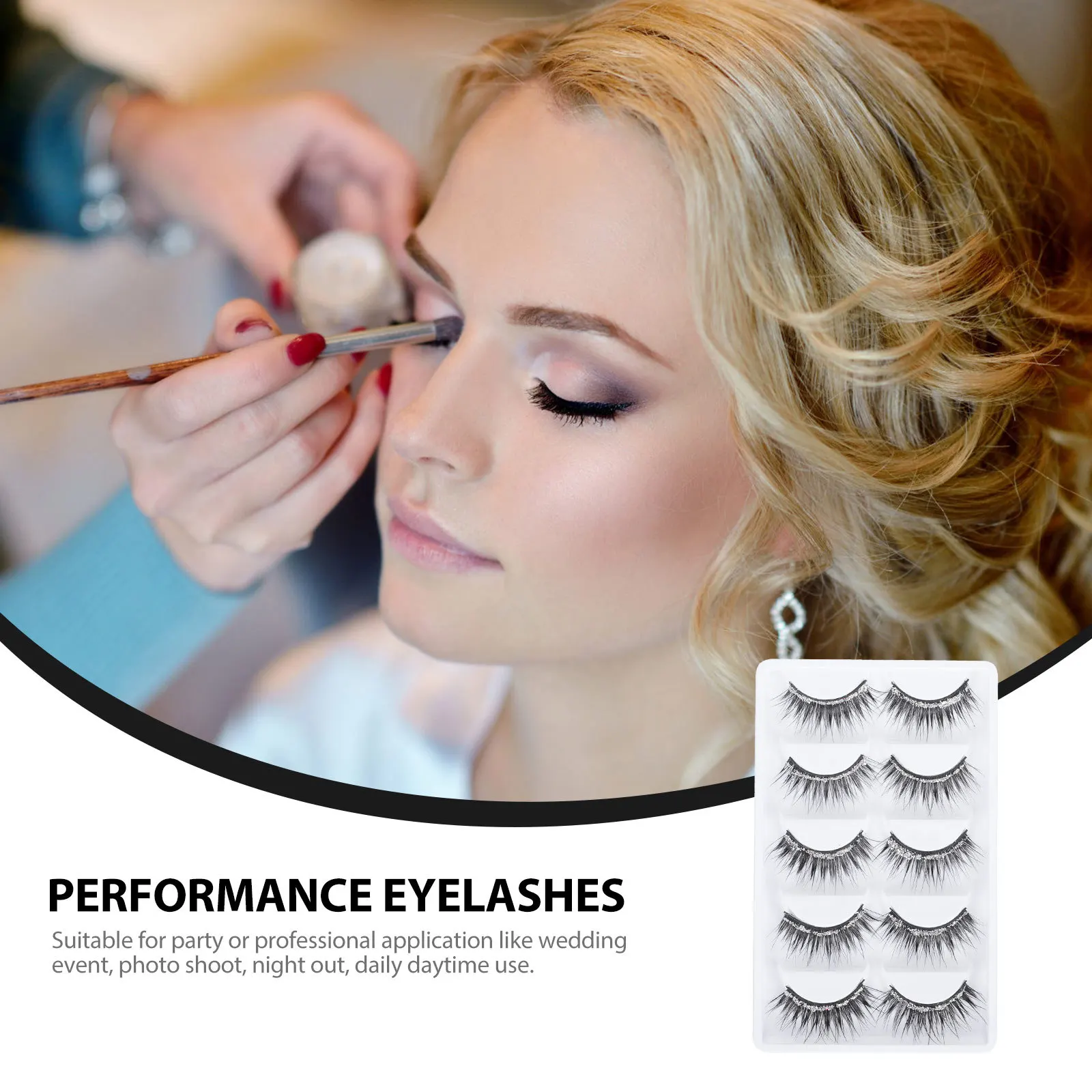Flash Glitter False Eyelashes 5 Pairs Women Curly Dense Artificial Fiber Lash Natural Realistic Waterproof Makeup
Flash Glitter False Eyelashes 5 Pairs Women Curly Dense Artificial Fiber Lash Natural Realistic Waterproof Makeup