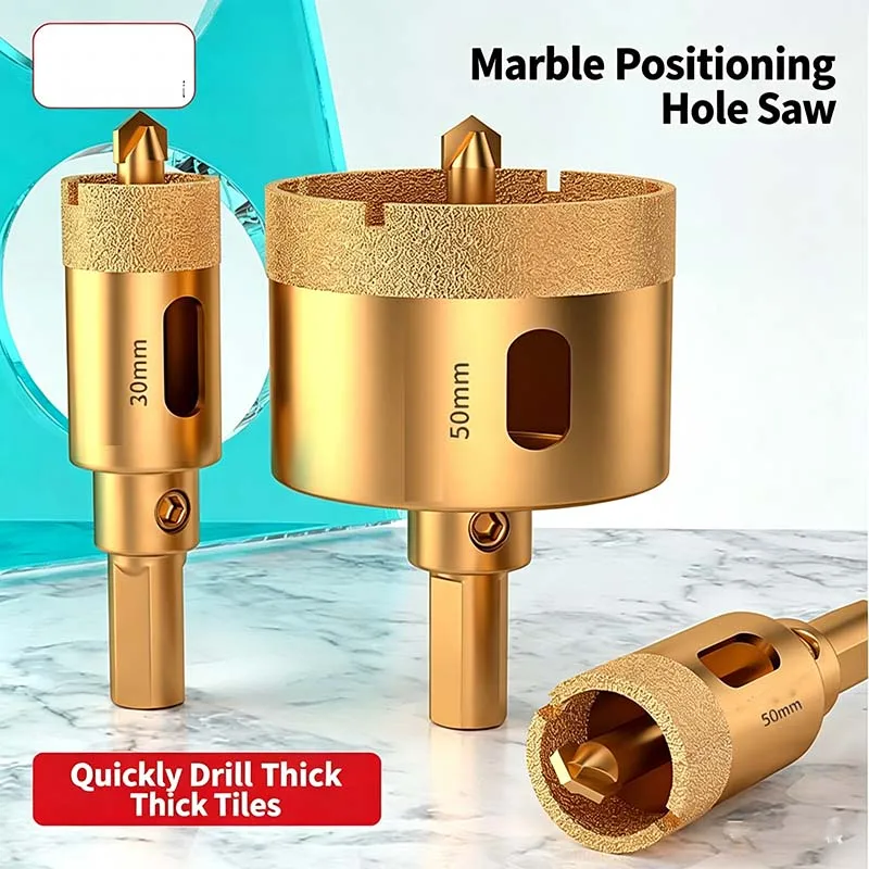 Diamond Brazed Drill Bit Glass Tile Hole Opener, Dry Drilling Positioning Drill for Ceramic Porcelain Marble Granite Stone
Diamond Brazed Drill Bit Glass Tile Hole Opener, Dry Drilling Positioning Drill for Ceramic Porcelain Marble Granite Stone