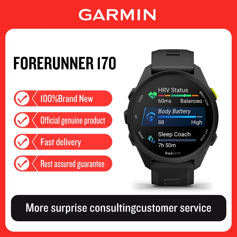 Garmin Forerunner 170 Professional Running, Riding, Swimming, Triathlon Marathon Track and Field Training smartwatch
Garmin Forerunner 170 Professional Running, Riding, Swimming, Triathlon Marathon Track and Field Training smartwatch