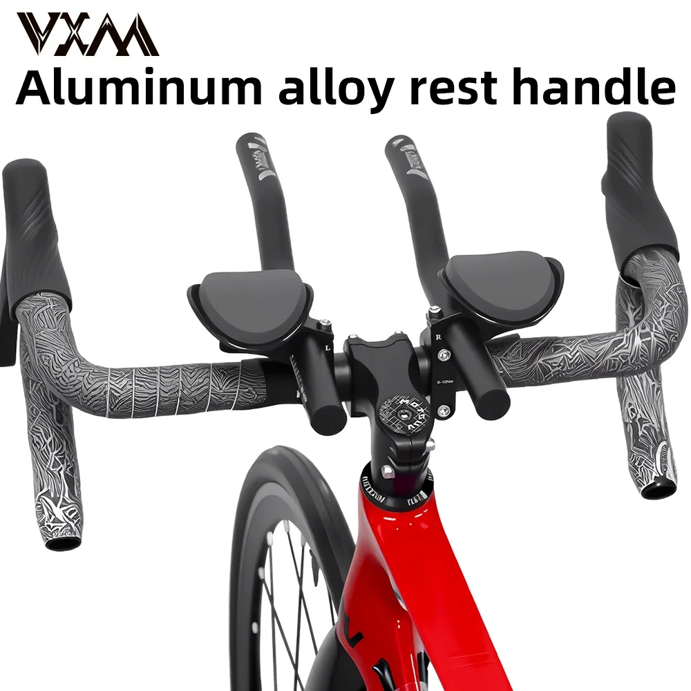 Aluminum Alloy Bicycle TT Handlebar, Split Arm Rest Relaxation Bars, Cycling Vice Grips for Long Distance Road Bike Riding
Aluminum Alloy Bicycle TT Handlebar, Split Arm Rest Relaxation Bars, Cycling Vice Grips for Long Distance Road Bike Riding