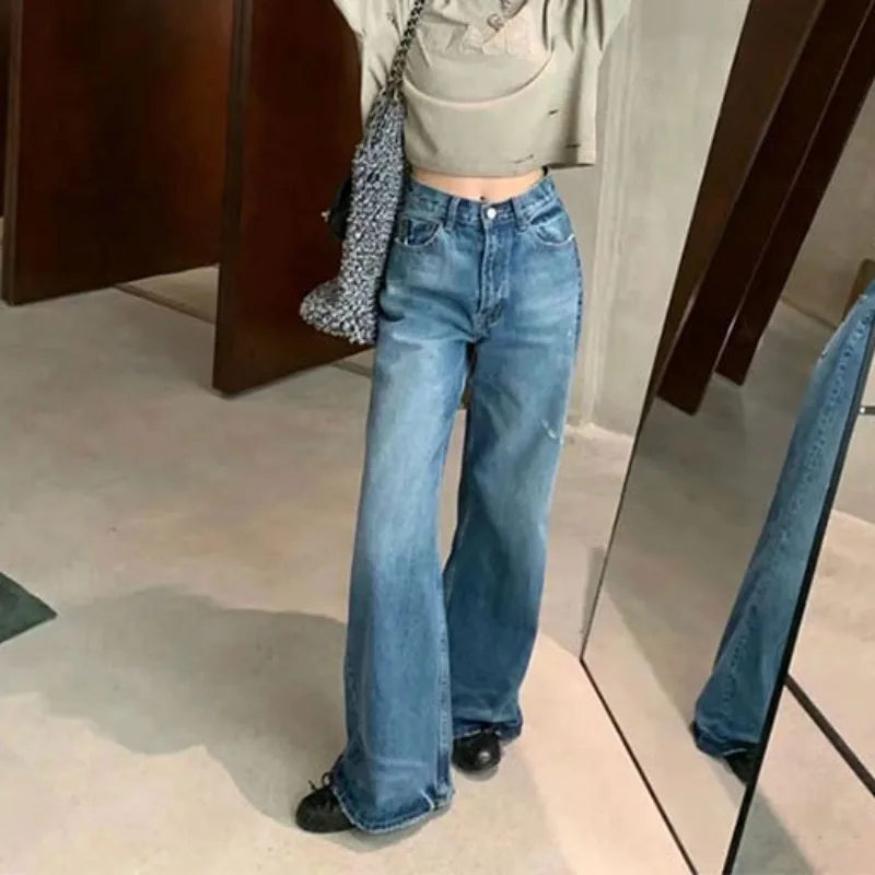 2024 Spring and Summer New Style High-waisted Loose Slimming Versatile Wide-leg Denim Floor-length Trousers for Women
2024 Spring and Summer New Style High-waisted Loose Slimming Versatile Wide-leg Denim Floor-length Trousers for Women