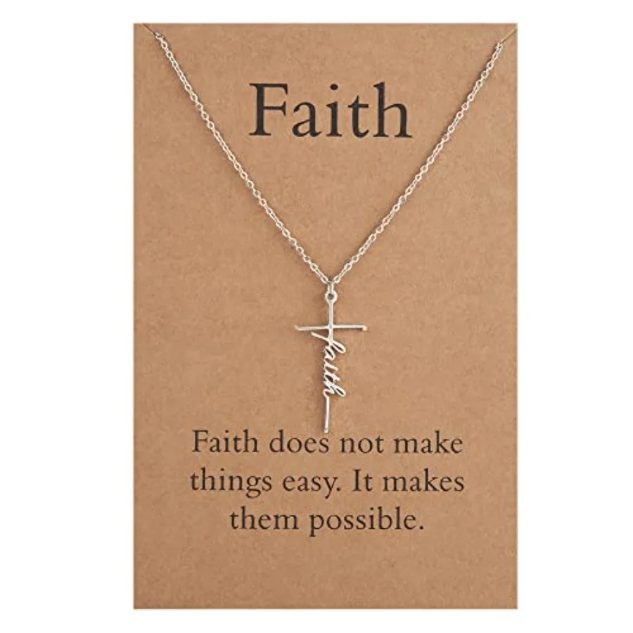 Faith Cross Pendant Necklace for Women Religious Christian Jewelry Mother's Day Gifts for Women
Faith Cross Pendant Necklace for Women Religious Christian Jewelry Mother's Day Gifts for Women
