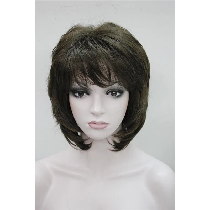 Ladies Wig Short Curly Hair Wig Dark Brown Full Wig Women Wig+Wig Cap
Ladies Wig Short Curly Hair Wig Dark Brown Full Wig Women Wig+Wig Cap