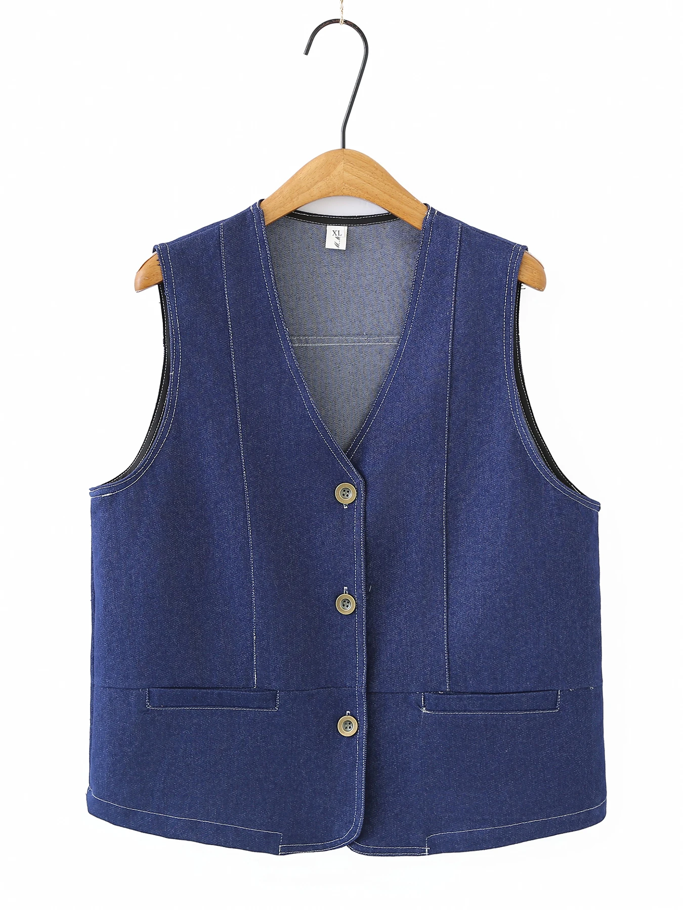 Retro V-Neck Denim Vest Women's Buttonless Sleeveless Multi-Functional Slimming Large Size Vest Spring 2026 Korean Style
Retro V-Neck Denim Vest Women's Buttonless Sleeveless Multi-Functional Slimming Large Size Vest Spring 2026 Korean Style