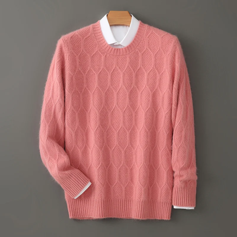 Autumn And Winter New Men's Round Neck Mink Cashmere Sweater Thick Pullover Sweater Loose Knit Bottoming Shirt
Autumn And Winter New Men's Round Neck Mink Cashmere Sweater Thick Pullover Sweater Loose Knit Bottoming Shirt