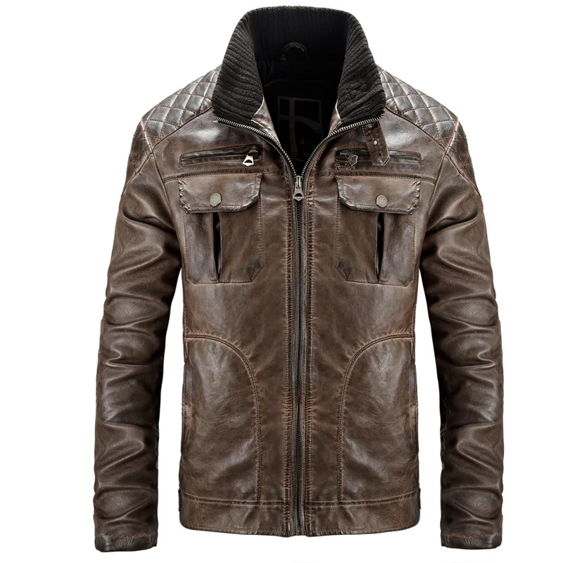 Men's Leather Jacket Winter Plus Cotton PU Motorcycle Outerwear Streetwear Casual Biker Coat for Male
Men's Leather Jacket Winter Plus Cotton PU Motorcycle Outerwear Streetwear Casual Biker Coat for Male