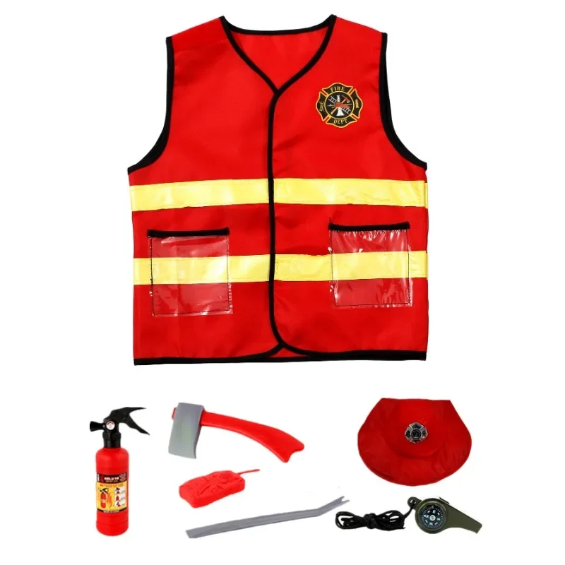 Toddler Red Fireman Costume Printed Play Vest Dress Up Set Realistic Adventure Heroes Toys Kids Play House Birthday Gift
Toddler Red Fireman Costume Printed Play Vest Dress Up Set Realistic Adventure Heroes Toys Kids Play House Birthday Gift