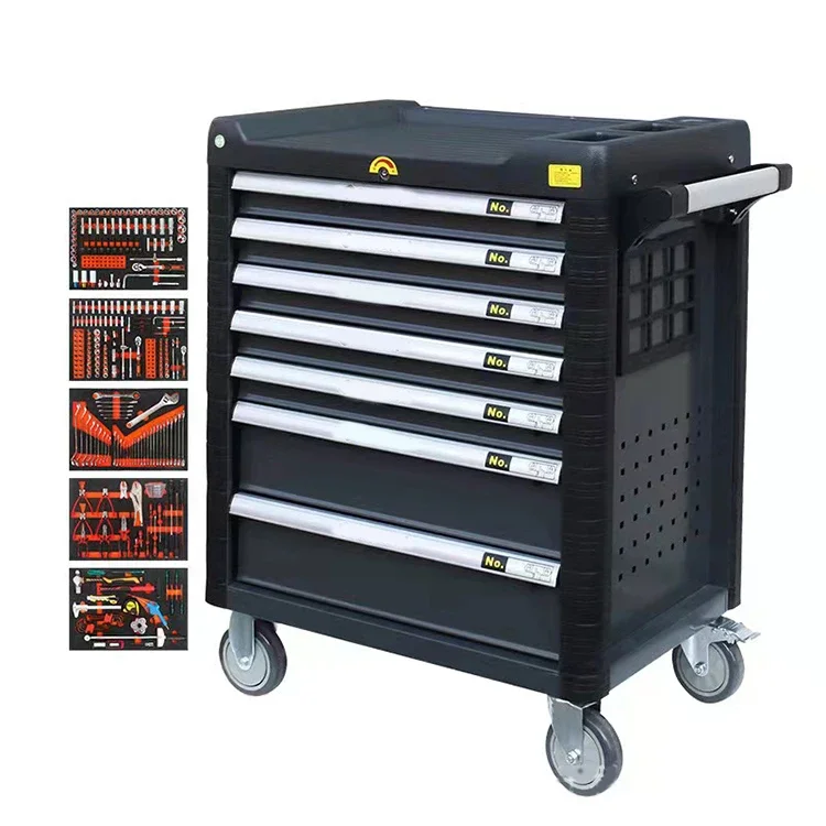 Professional 369 Pcs Roller Cabinet Tool Trolley Storage with 7 drawers toolkit
Professional 369 Pcs Roller Cabinet Tool Trolley Storage with 7 drawers toolkit