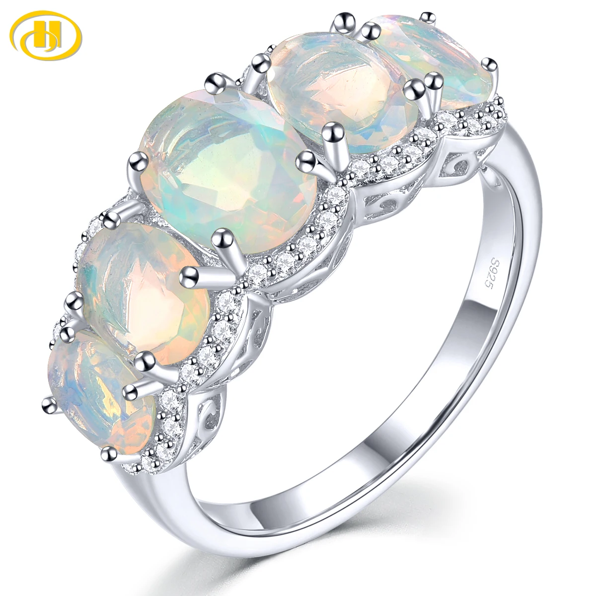 Natural Opal Solid Sterling Silver Rings 2.2 Carats Genuine Gemstone Romantic Gorgerous Opal Design Women Elegant Fine Jewelrys
Natural Opal Solid Sterling Silver Rings 2.2 Carats Genuine Gemstone Romantic Gorgerous Opal Design Women Elegant Fine Jewelrys