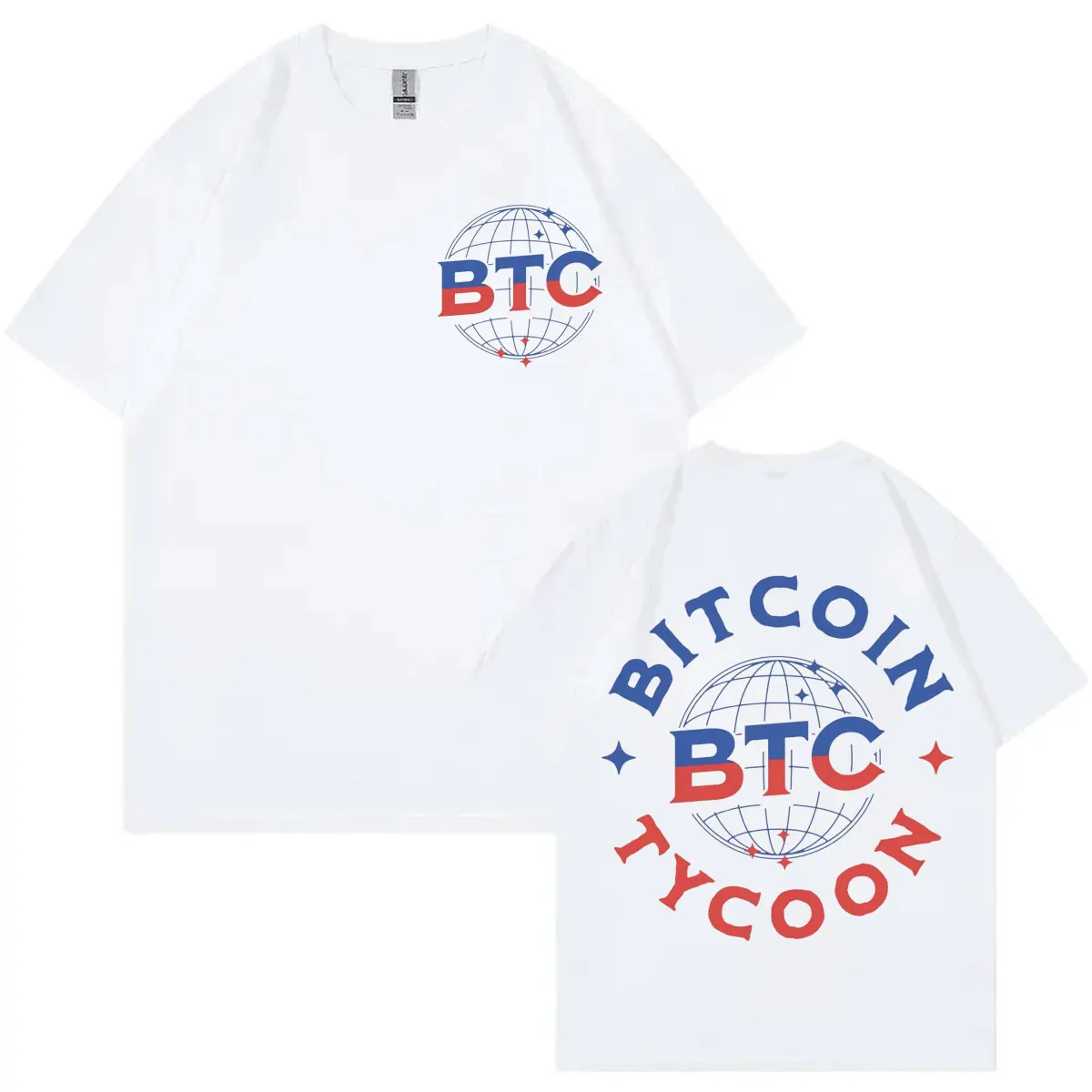 Bitcoin Tycoon Double Sided Graphic T Shirts Men Women Fashion Y2k Short Sleeve T-shirt Casual Pure Cotton Oversized T-shirts
Bitcoin Tycoon Double Sided Graphic T Shirts Men Women Fashion Y2k Short Sleeve T-shirt Casual Pure Cotton Oversized T-shirts