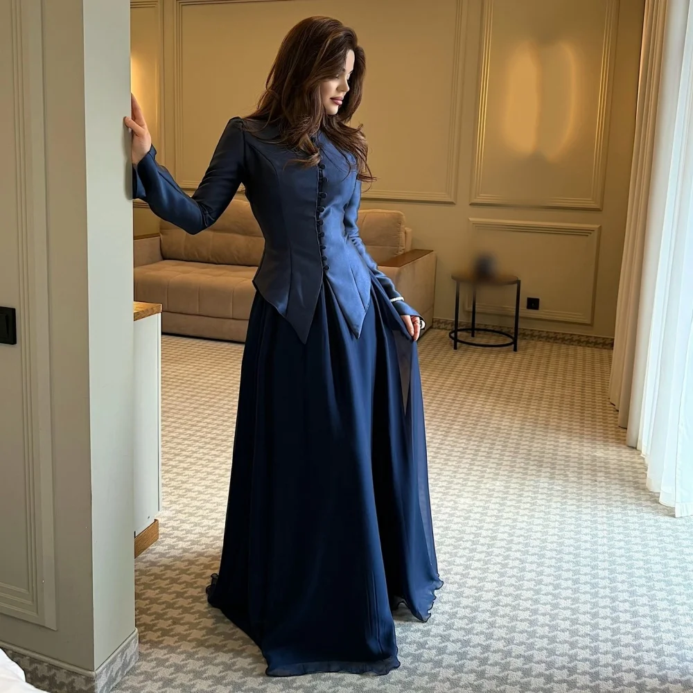 Customized Temperament Evening Dress Button O-Neck A-line Prom Long Dresses Bespoke Occasion Elegant Party Modern Style
Customized Temperament Evening Dress Button O-Neck A-line Prom Long Dresses Bespoke Occasion Elegant Party Modern Style