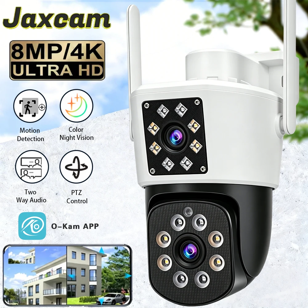8MP Dual Lens WIFI IP Camera 4K HD Dual Screen PTZ Camera Auto Tracking Security CCTV Camera P2P Video Surveillance O-Kam
8MP Dual Lens WIFI IP Camera 4K HD Dual Screen PTZ Camera Auto Tracking Security CCTV Camera P2P Video Surveillance O-Kam