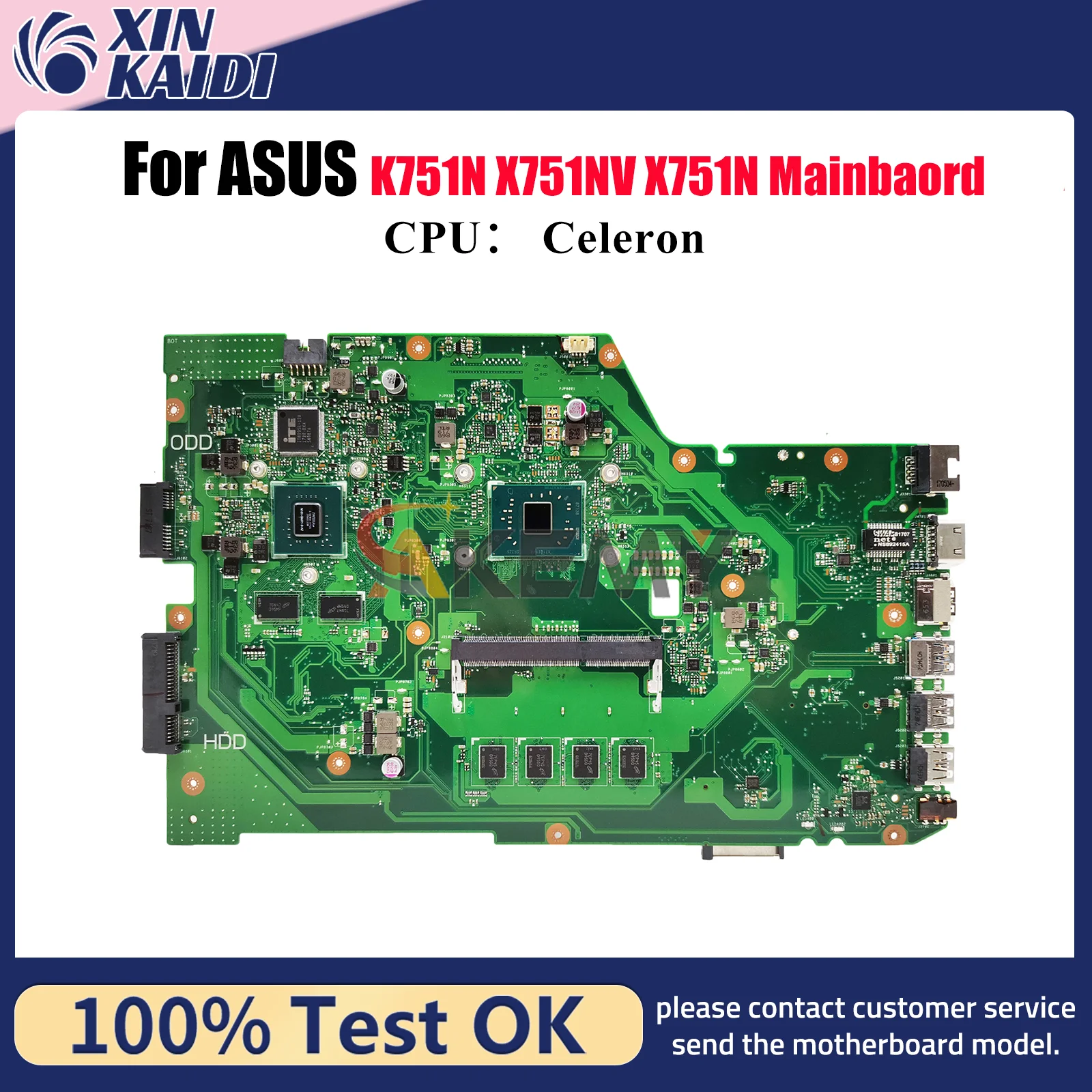 Материнская плата для ноутбука X751NV для ASUS VivoBook X751NV X751N K751N X751NC, материнская плата для ноутбука с процессором Celeron, ОК, быстрая доставка
Материнская плата для ноутбука X751NV для ASUS VivoBook X751NV X751N K751N X751NC, материнская плата для ноутбука с процессором Celeron, ОК, быстрая доставка