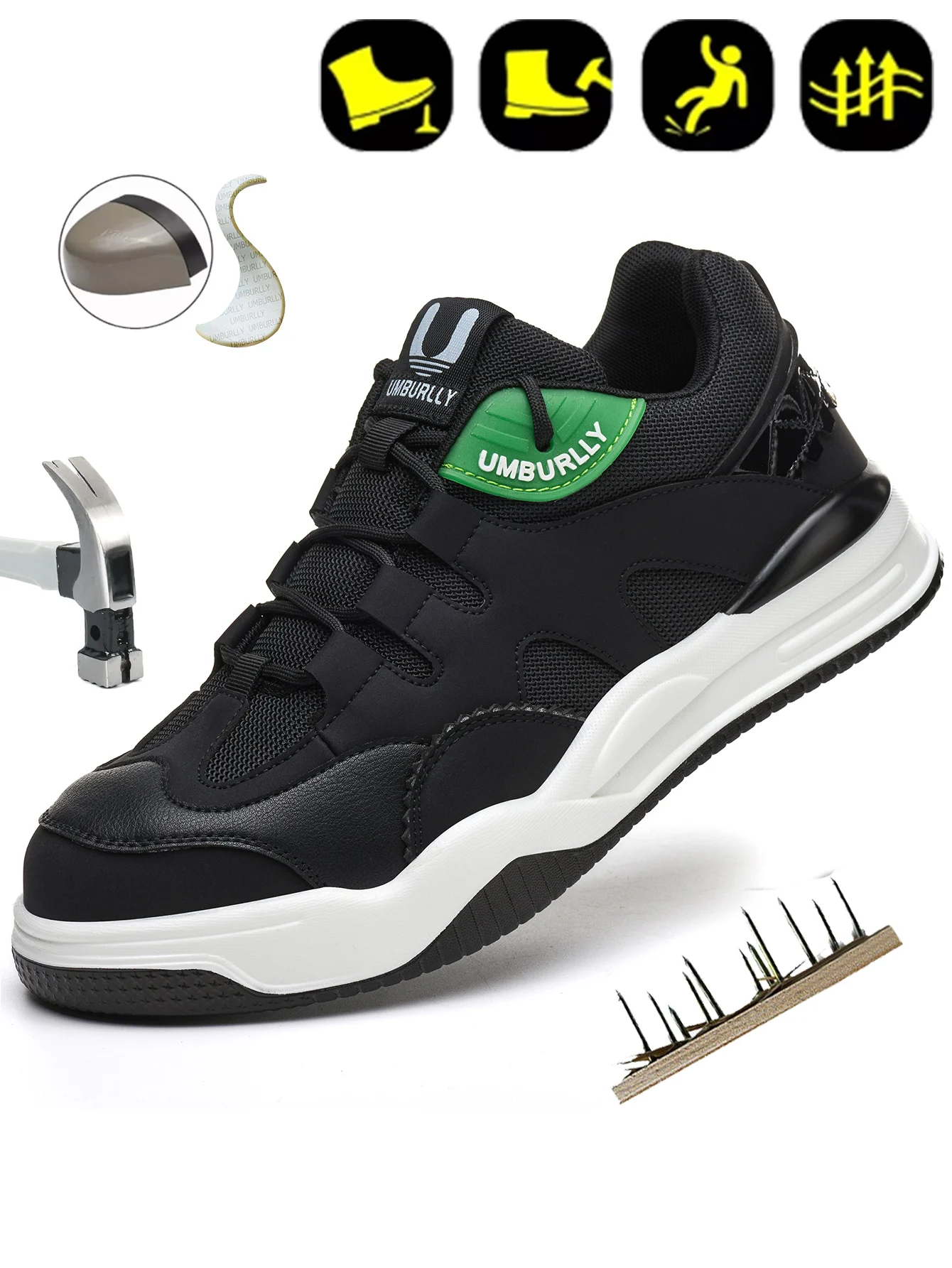 Men's Safety Shoes Anti-smash Steel Head Anti-puncture Kevlar Fashion Trend Board Shoes Four Seasons Men's Work Shoes
Men's Safety Shoes Anti-smash Steel Head Anti-puncture Kevlar Fashion Trend Board Shoes Four Seasons Men's Work Shoes