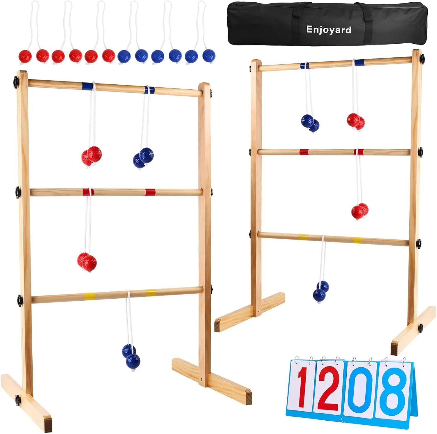 Ladder Ball Set with 2 Ladders, 6 Bolas & Scoreboard - Outdoor Toss Game, Wood
Ladder Ball Set with 2 Ladders, 6 Bolas & Scoreboard - Outdoor Toss Game, Wood