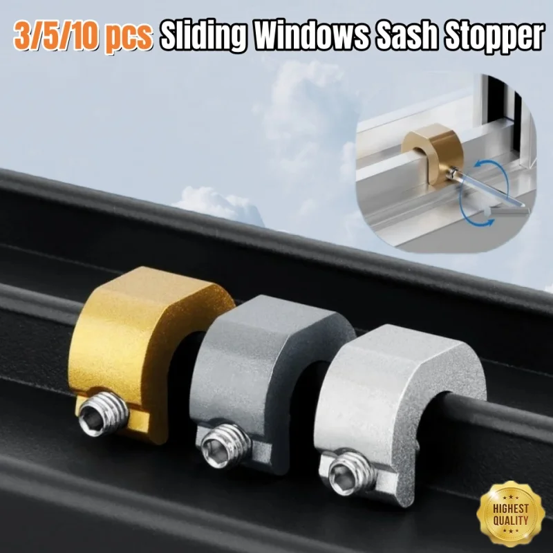 1/3/5/10pcs Sliding Sash Stopper Aluminum Alloy Windows Lock Stopper Sliding Door Window Limiter Anti-theft Child Safety Locks
1/3/5/10pcs Sliding Sash Stopper Aluminum Alloy Windows Lock Stopper Sliding Door Window Limiter Anti-theft Child Safety Locks