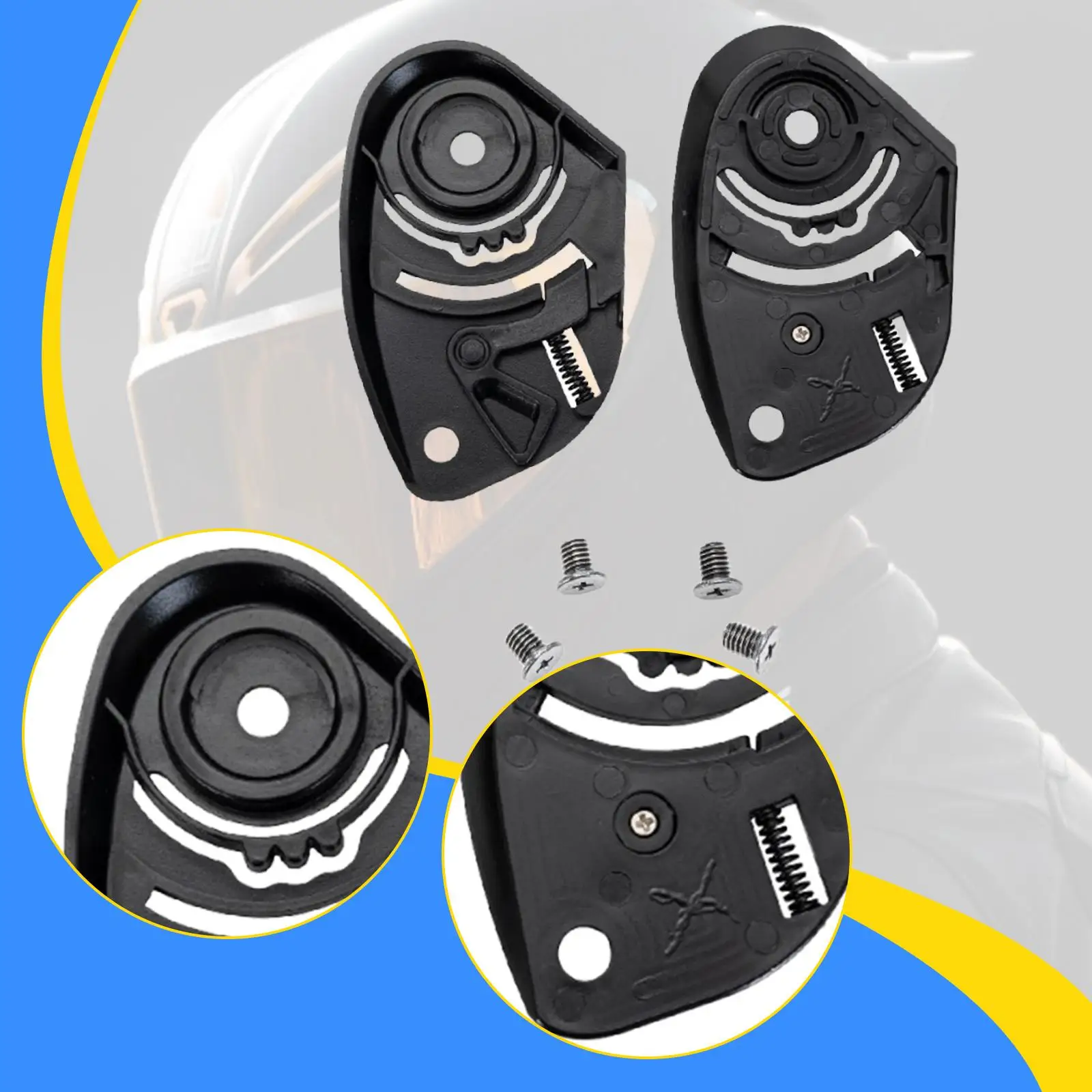 2 Pack Helmet Shield Base Half Helmet Visor Mounting Base for Y-526 Black Left
2 Pack Helmet Shield Base Half Helmet Visor Mounting Base for Y-526 Black Left