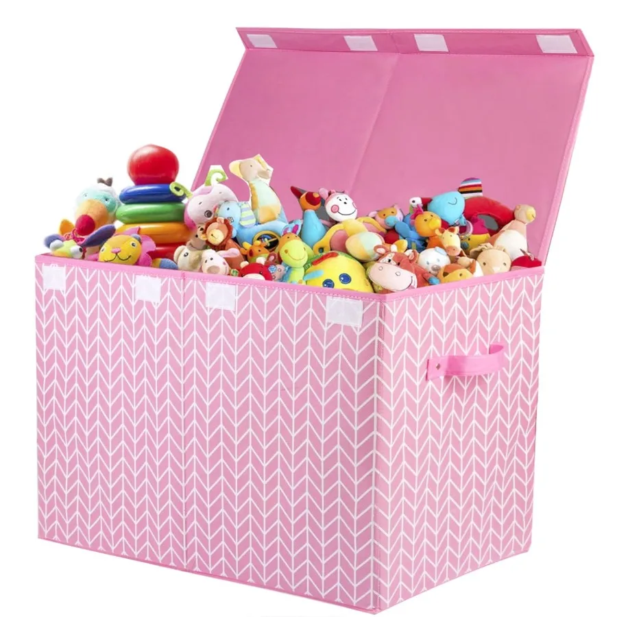 Large Toy Storage Box Chest for Girls Sturdy Toy Box Bin Organizer Baskets with Lid for Living Room Nursery Closet Bedroom Play
Large Toy Storage Box Chest for Girls Sturdy Toy Box Bin Organizer Baskets with Lid for Living Room Nursery Closet Bedroom Play
