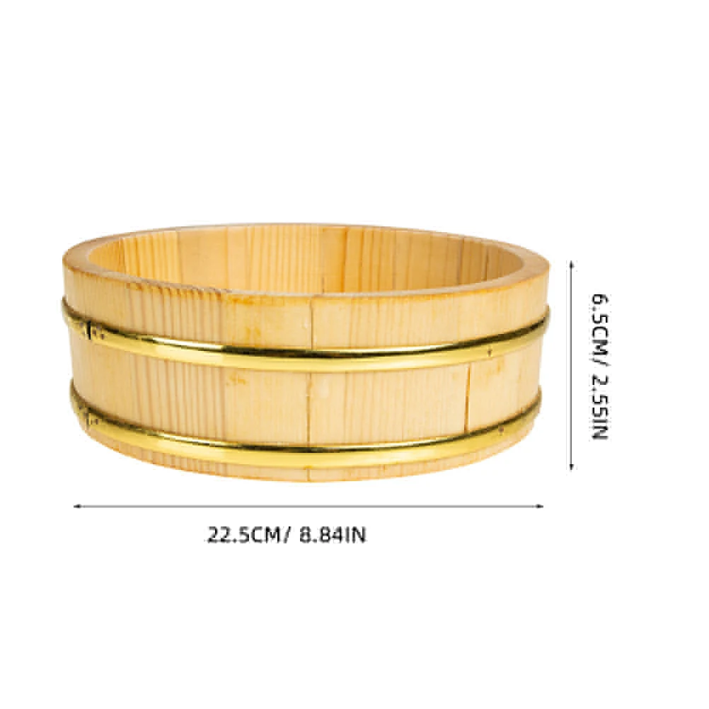 Sushi Rice Bowl Bucket 22cm Natural Wood Restaurant Food Container Mixing Rice Tray Accessories Kitchen Storage
Sushi Rice Bowl Bucket 22cm Natural Wood Restaurant Food Container Mixing Rice Tray Accessories Kitchen Storage
