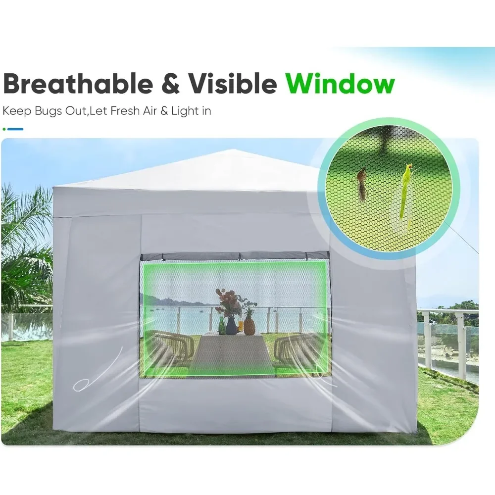 10x10 ft Pop-Up Canopy – Sidewalls & Ventilated Windows, One-Person Setup, Commercial-Grade Outdoor Gazebo
10x10 ft Pop-Up Canopy – Sidewalls & Ventilated Windows, One-Person Setup, Commercial-Grade Outdoor Gazebo