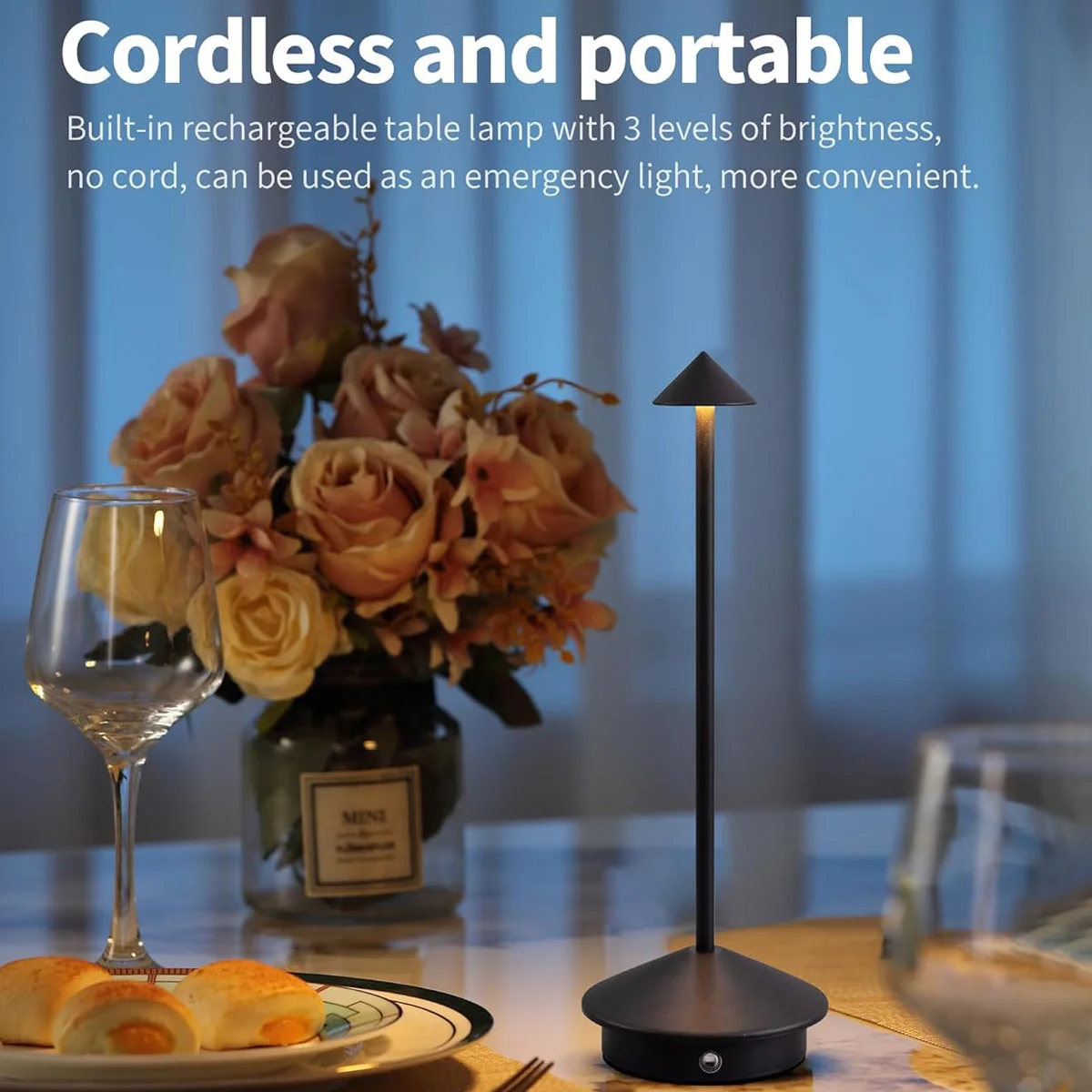 Modern Cordless Touch Table Lamp, Metal Dimmable Reading Desk Light, Rechargeable Bedside Night Light, Stepless Dimming Lighting
Modern Cordless Touch Table Lamp, Metal Dimmable Reading Desk Light, Rechargeable Bedside Night Light, Stepless Dimming Lighting