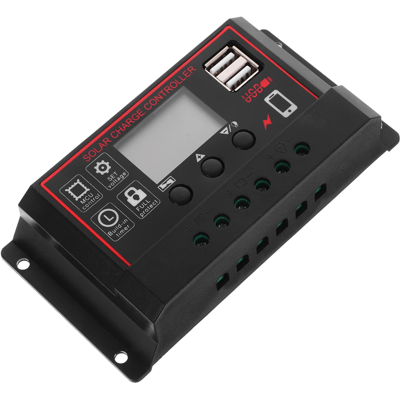 30A 12V 24V Charge Controller Lcd Usb Pwm Charging Dual Circuit Over-Current Protection Solar Panel Controller
30A 12V 24V Charge Controller Lcd Usb Pwm Charging Dual Circuit Over-Current Protection Solar Panel Controller