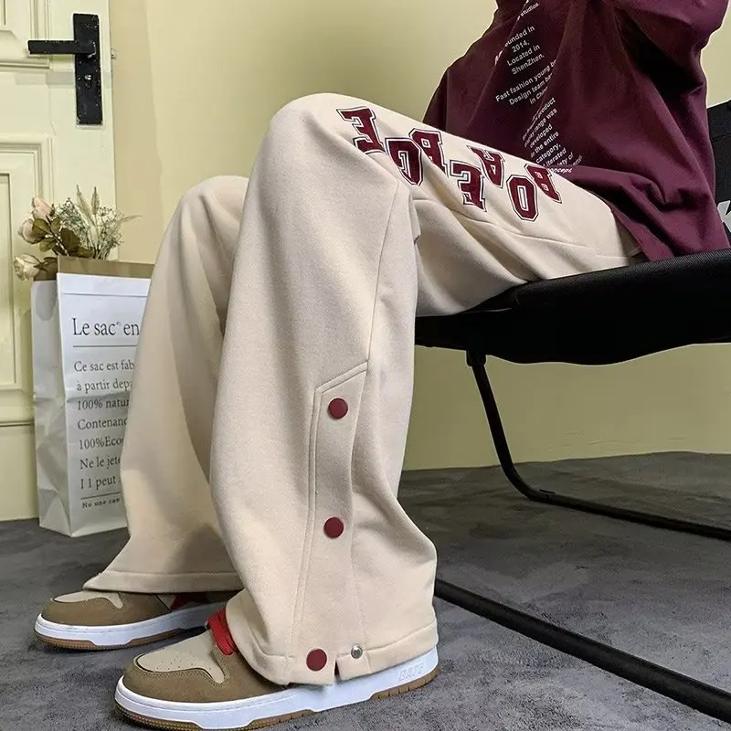 American retro hiphop small breasted casual pants, men's loose fitting straight tube new high street ins pants harajuku joggers
American retro hiphop small breasted casual pants, men's loose fitting straight tube new high street ins pants harajuku joggers
