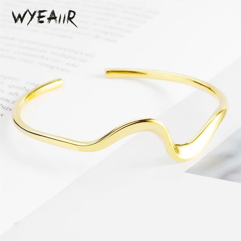 WYEAIIR 925 пробы серебряная волна блестящая молния геометрические Ювелирные изделия Роскошный Регулируемый Открытый Женский браслет
WYEAIIR 925 пробы серебряная волна блестящая молния геометрические Ювелирные изделия Роскошный Регулируемый Открытый Женский браслет