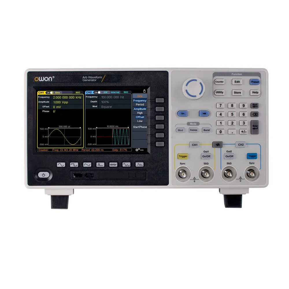 YYHCXDG2030 Arbitrary Waveform Generator AWG 14bits Vertical Resolution 2CH 30MHz 500MSa/s 7inch LCD Digital Signal Generator
YYHCXDG2030 Arbitrary Waveform Generator AWG 14bits Vertical Resolution 2CH 30MHz 500MSa/s 7inch LCD Digital Signal Generator