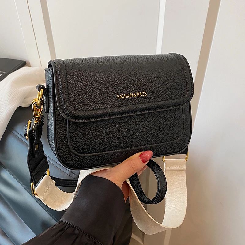 Contrast Color Pu Leather Crossbody Bag Quality Pu Leather Female Bag Wide Shoulder Strap Handbag Small Flap Messenger Bags
Contrast Color Pu Leather Crossbody Bag Quality Pu Leather Female Bag Wide Shoulder Strap Handbag Small Flap Messenger Bags