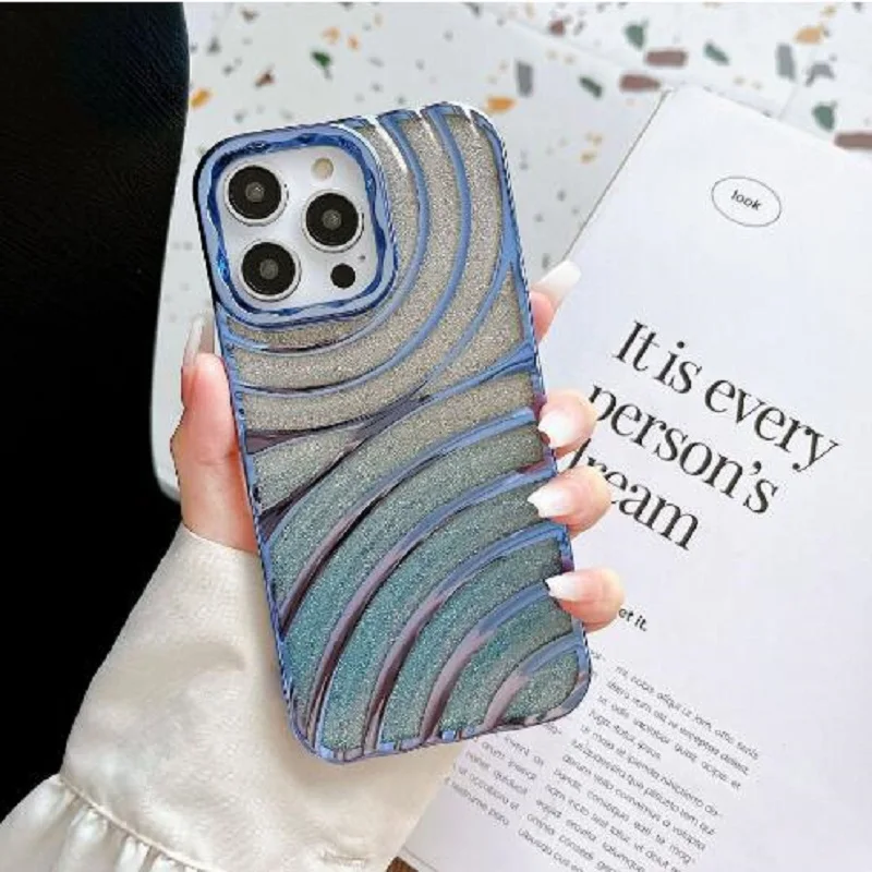 Water ripple design Gradient Glitter Electroplated Soft TPU Phone Case for iPhone 15 14 13 12 11 Plus pro Max Clear Back Cover
Water ripple design Gradient Glitter Electroplated Soft TPU Phone Case for iPhone 15 14 13 12 11 Plus pro Max Clear Back Cover