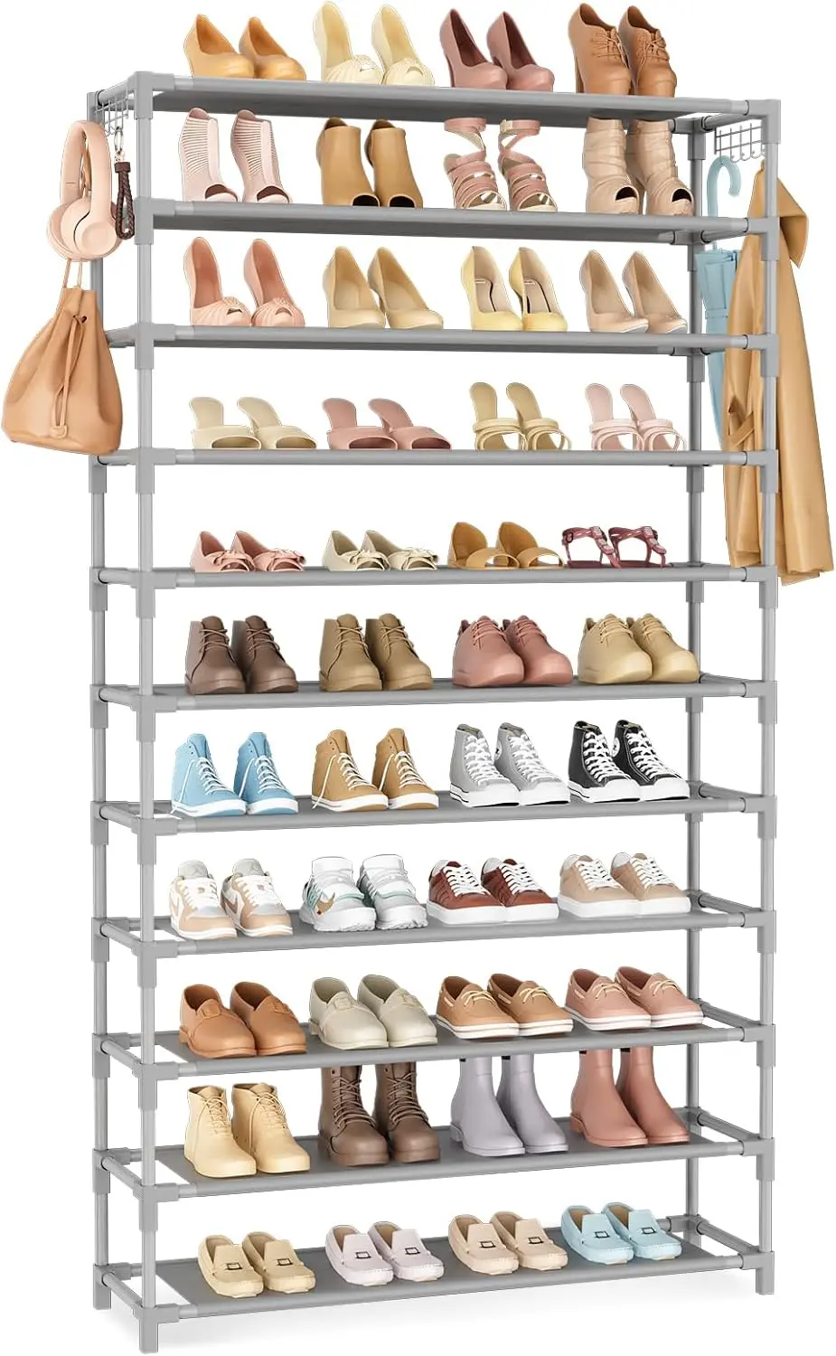 11 Tiers Tall Wide Shoe Rack 55 Pairs Large Capacity Sturdy Durable Shoe Rack for Closet Metal Shoe
11 Tiers Tall Wide Shoe Rack 55 Pairs Large Capacity Sturdy Durable Shoe Rack for Closet Metal Shoe