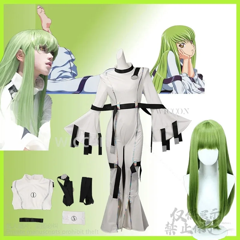 C.C Cosplay Costume Anime Lelouchh White Bodysuit Uniform Y2K Sexy Jumpsuit Green Wigs For Halloween Christmas Girls Customized
C.C Cosplay Costume Anime Lelouchh White Bodysuit Uniform Y2K Sexy Jumpsuit Green Wigs For Halloween Christmas Girls Customized