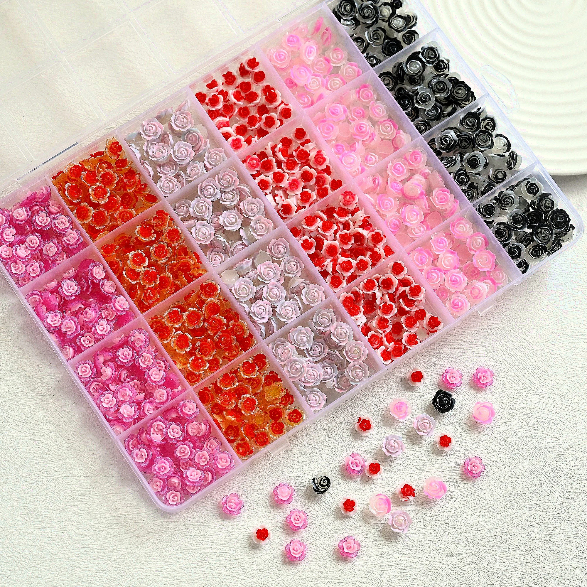1Box 3D Resin Rose Nail Charms Mixed Color Pink Red Black Rose Flower Nail Decors Mini Floral DIY Manicure Salon & Craft Jewelry
1Box 3D Resin Rose Nail Charms Mixed Color Pink Red Black Rose Flower Nail Decors Mini Floral DIY Manicure Salon & Craft Jewelry