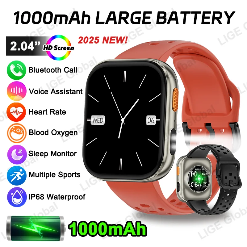 Умные часы LIGE с аккумулятором большой емкости 1000 мАч, водонепроницаемость IP68, для активного отдыха, с фонариком, мониторингом уровня кислорода в крови и функциями здоровья
Умные часы LIGE с аккумулятором большой емкости 1000 мАч, водонепроницаемость IP68, для активного отдыха, с фонариком, мониторингом уровня кислорода в крови и функциями здоровья