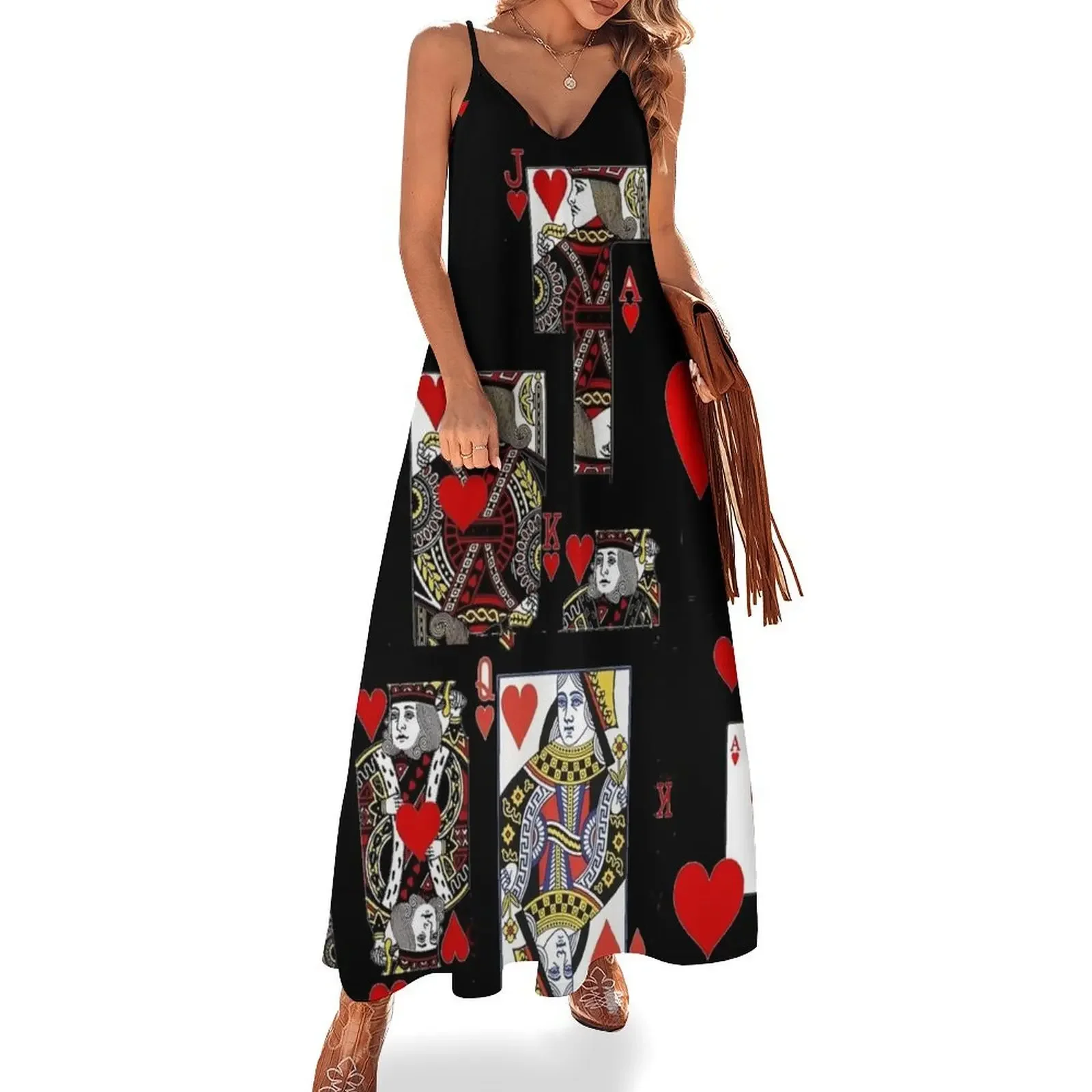 BLACK COLOR CASINO SUITES HEARTS PATTERNS Sleeveless Dress Dress woman dress dresses Long dresses
BLACK COLOR CASINO SUITES HEARTS PATTERNS Sleeveless Dress Dress woman dress dresses Long dresses