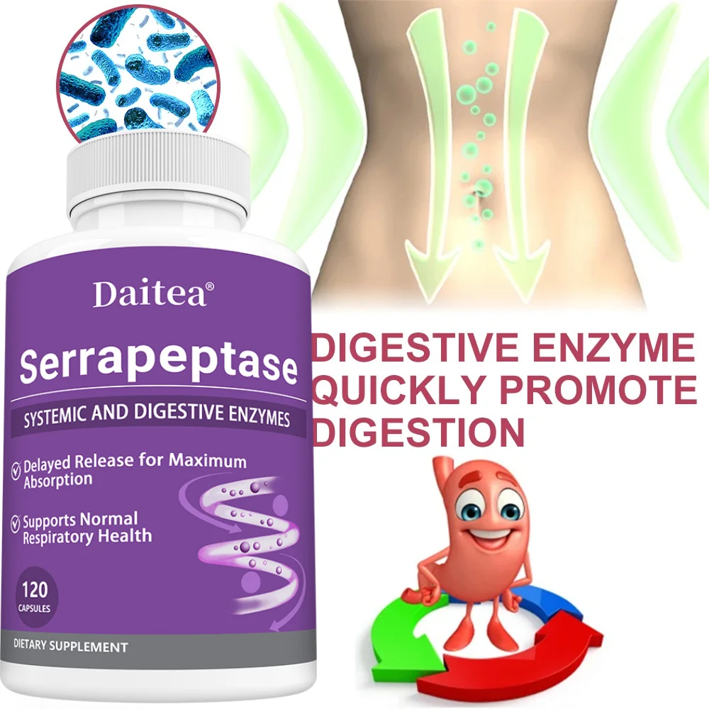 Serrapeptase Delayed Release Capsules, Proteolytic Enzyme Supplement, Support Sinus Respiratory Joint Gut & Immune Health
Serrapeptase Delayed Release Capsules, Proteolytic Enzyme Supplement, Support Sinus Respiratory Joint Gut & Immune Health