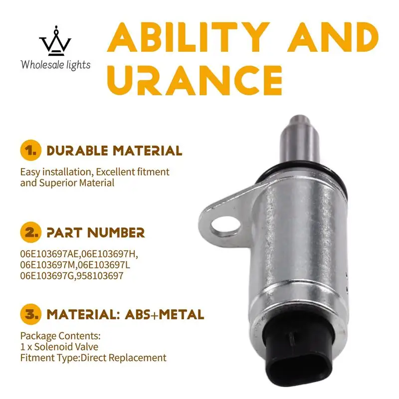 Camshaft Adjuster Solenoid For VW 1.8T/2.0T-06E103697AA 06E103697AE 06E103697H 06E103697M 06E103697L 06E103697G
Camshaft Adjuster Solenoid For VW 1.8T/2.0T-06E103697AA 06E103697AE 06E103697H 06E103697M 06E103697L 06E103697G