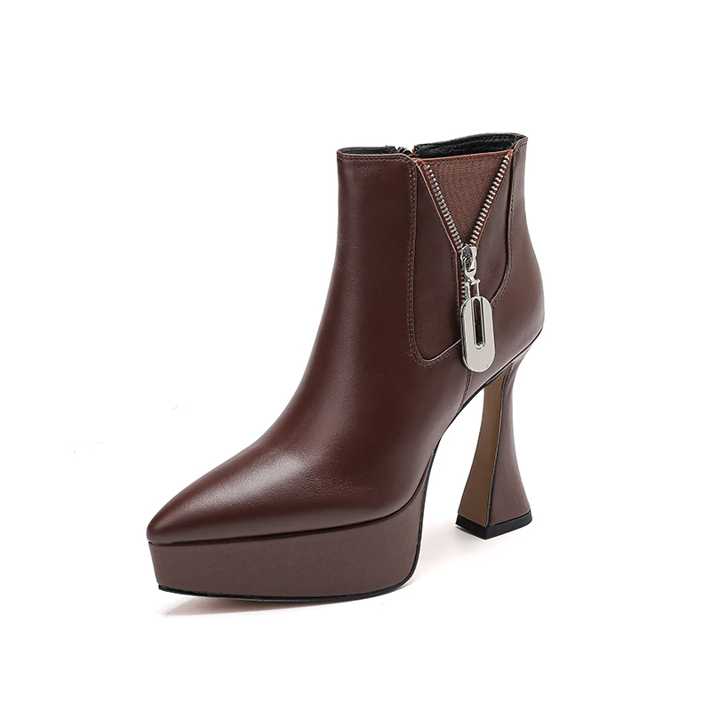 Thick High Heels New Women Genuine Leather Ankle Boots Autumn Winter Office Lady Shoes
Thick High Heels New Women Genuine Leather Ankle Boots Autumn Winter Office Lady Shoes