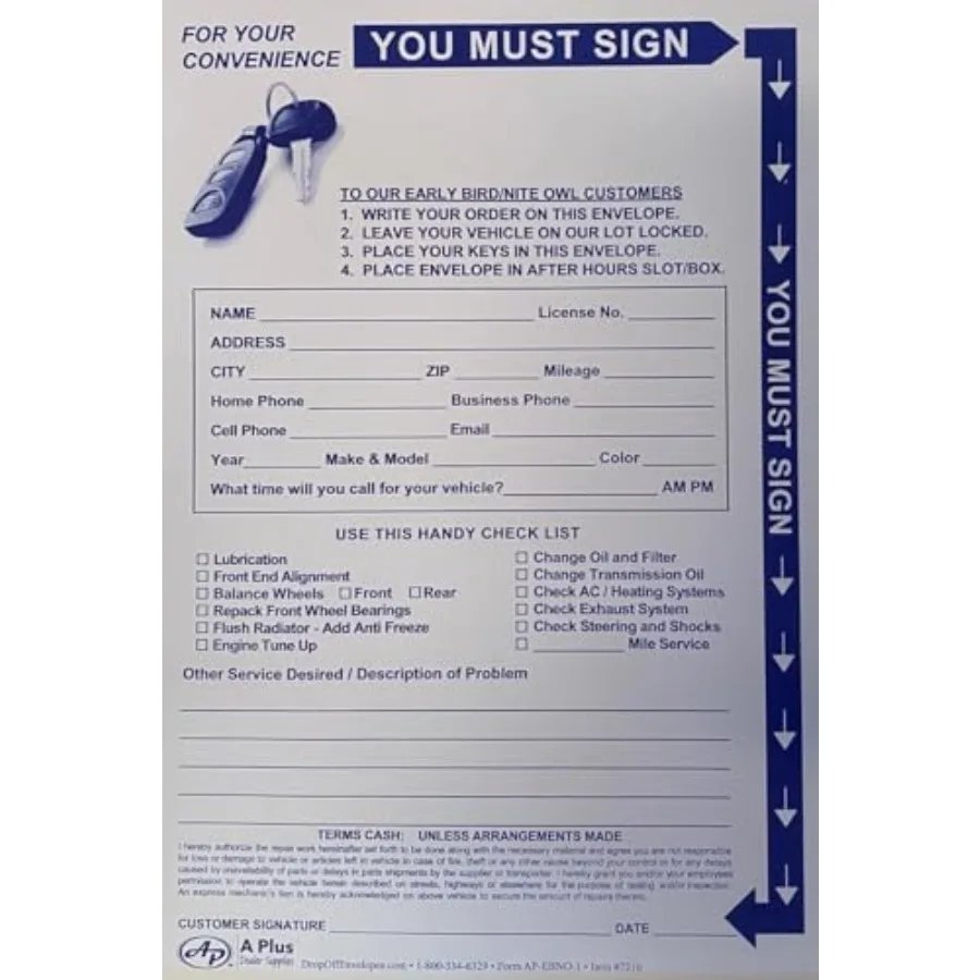 Drop Off Envelope - After Hours Service Drop Off Envelope EBNO-1 7210 W16 ( Qty
Drop Off Envelope - After Hours Service Drop Off Envelope EBNO-1 7210 W16 ( Qty