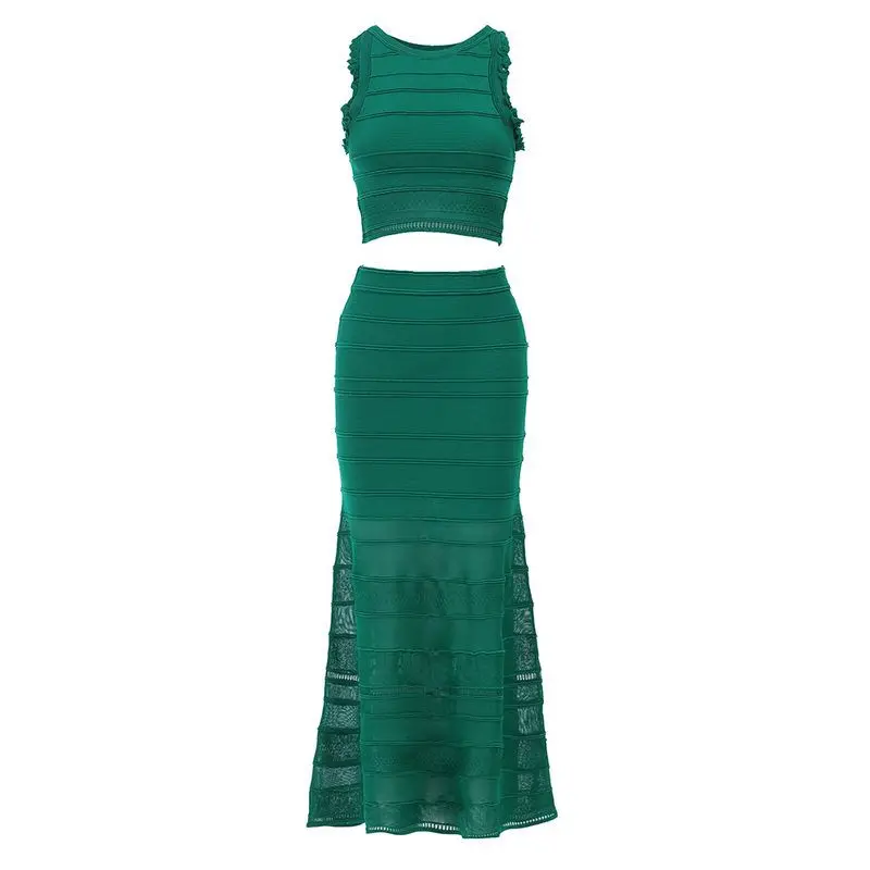 Summer New Stripe Splicing Sleeveless Vest Top High Waist Bodycon Skirt Fashionable Two-Piece Set Women's Clothing
Summer New Stripe Splicing Sleeveless Vest Top High Waist Bodycon Skirt Fashionable Two-Piece Set Women's Clothing