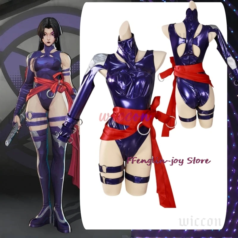 Rivals Psylocke Cosplay Costume Fantastic Women PU Jumpsuit for Female Disguise Fantasy Halloween Carnival Party Outfits 
Rivals Psylocke Cosplay Costume Fantastic Women PU Jumpsuit for Female Disguise Fantasy Halloween Carnival Party Outfits
