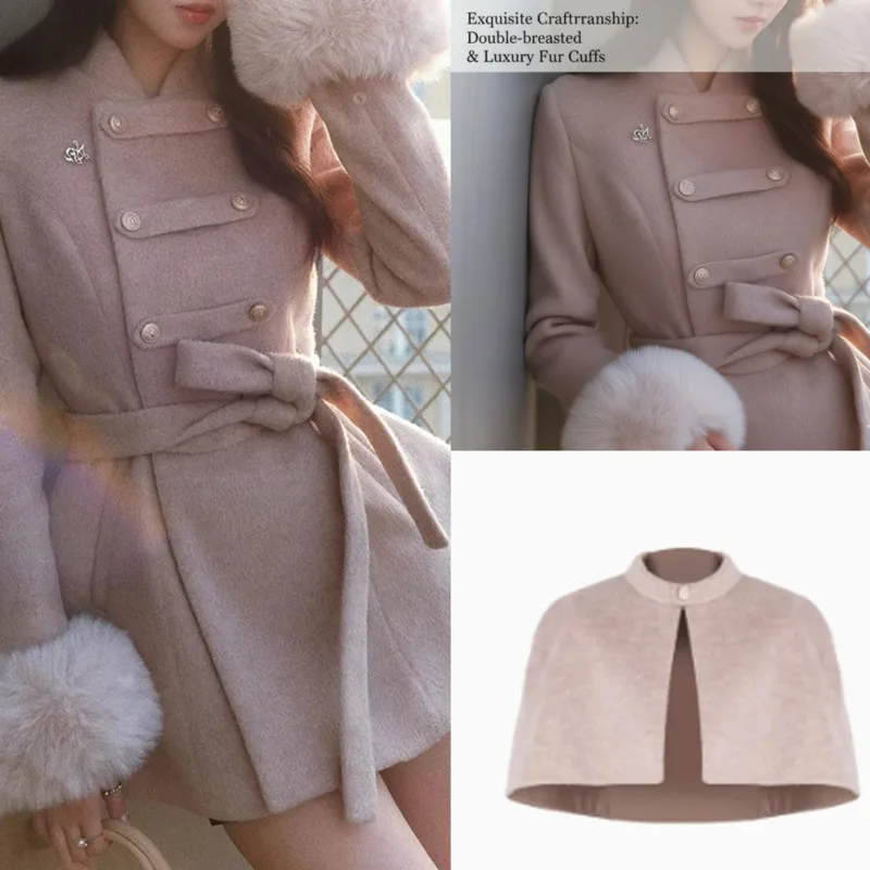 Korea Y2K Bow Coat Detachable Cape Girl Wool Blend A-Line Peacoat Funny Magical Witch Long Sleeve Stand Collar Outerwear Top New
Korea Y2K Bow Coat Detachable Cape Girl Wool Blend A-Line Peacoat Funny Magical Witch Long Sleeve Stand Collar Outerwear Top New