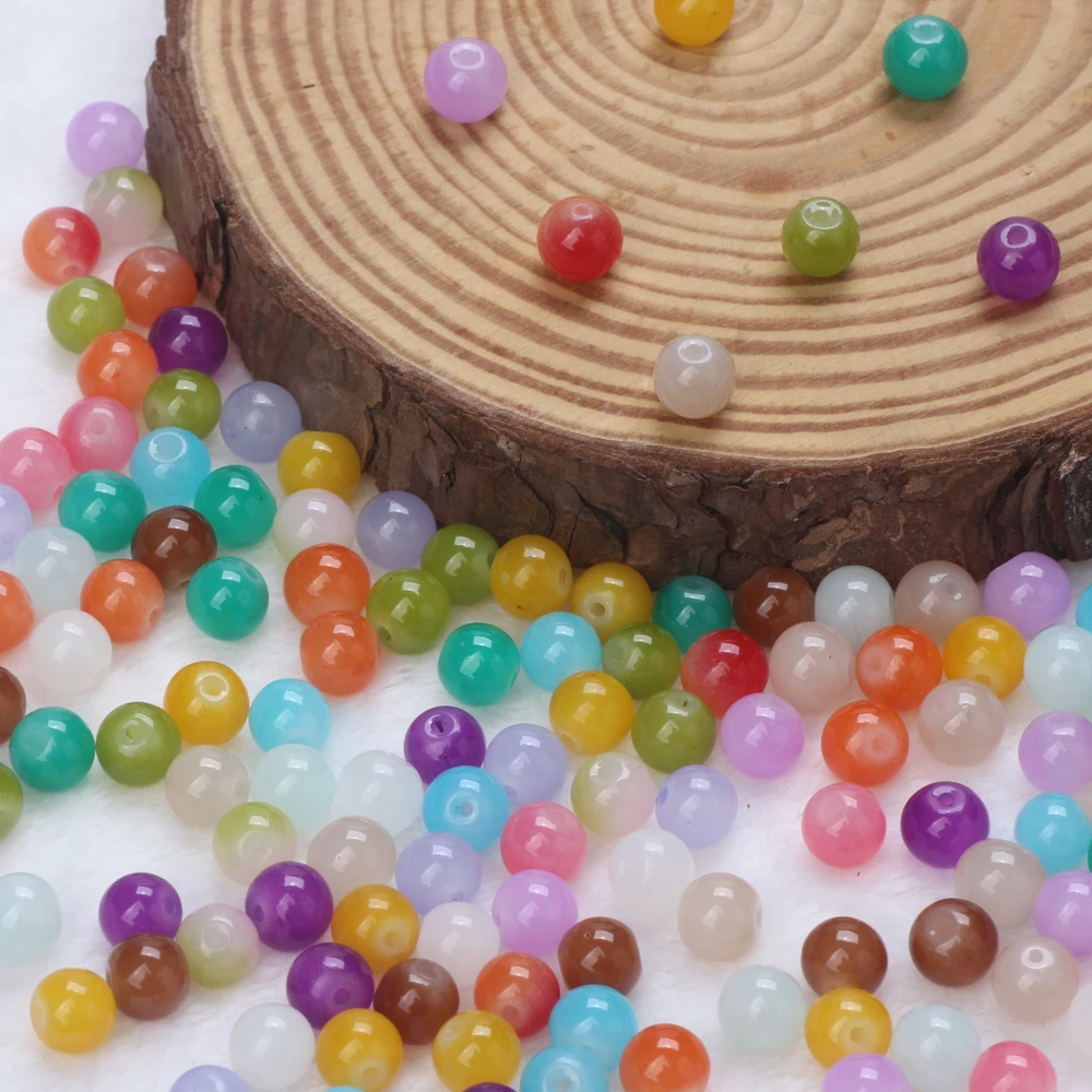 8mm 30PCS/12mm 10PCS Dopamine Color Imitation Jade Glass Beads For Bracelets/Necklaces/Earrings DIY Jewelry Making
8mm 30PCS/12mm 10PCS Dopamine Color Imitation Jade Glass Beads For Bracelets/Necklaces/Earrings DIY Jewelry Making