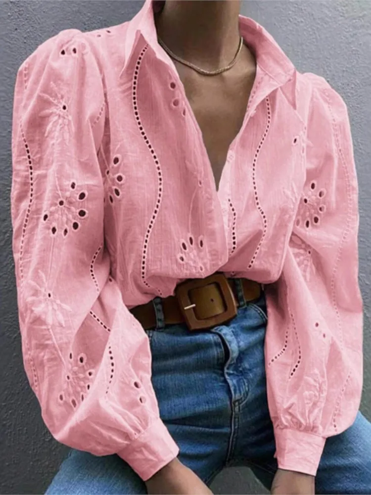 Women Elegant Lace Shirt Long Sleeve Buttons Blouse Solid Top 2025 New Spring Autumn Casual Office Women's Shirts Pink Tops
Women Elegant Lace Shirt Long Sleeve Buttons Blouse Solid Top 2025 New Spring Autumn Casual Office Women's Shirts Pink Tops