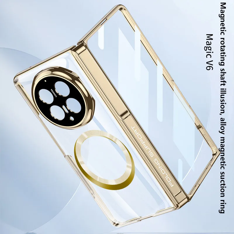 Rotating Magnetic Hinge Phone Case For Honor Magic V6 V 6 5G Hinge Stand Protective Back Cover With Tempered Film
Rotating Magnetic Hinge Phone Case For Honor Magic V6 V 6 5G Hinge Stand Protective Back Cover With Tempered Film